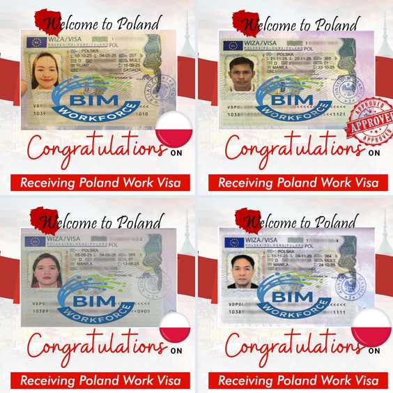 Approved Polish visas obtained by applicants