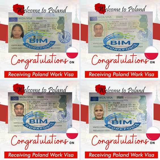 Approved Polish visas obtained by applicants